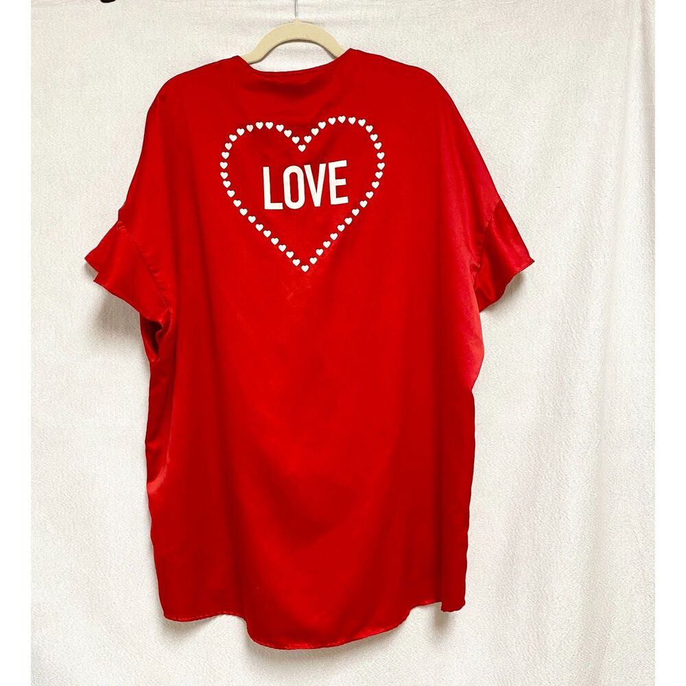Victoria's Secret red satin "Love" heart robe